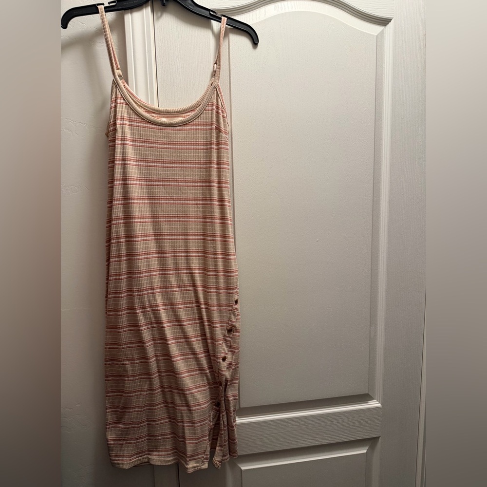 Say What? Ribbed Striped Midi Dress – Medium